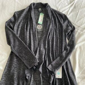 Bobeau Wallace Brushed Cardigan Black XS
